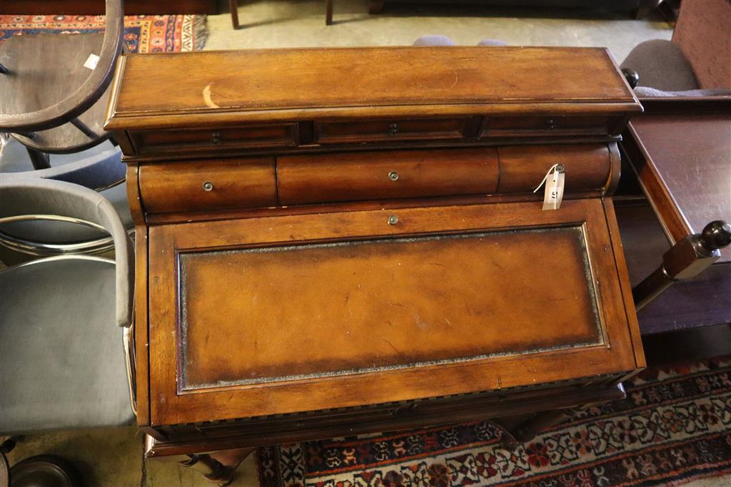 A French style mahogany bureau, width 90cm, depth 60cm, height 105cm